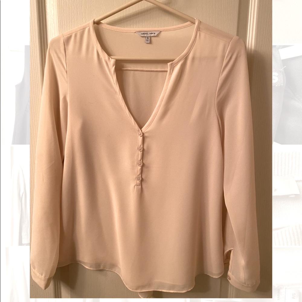 Blush/cream Naked Zebra blouse